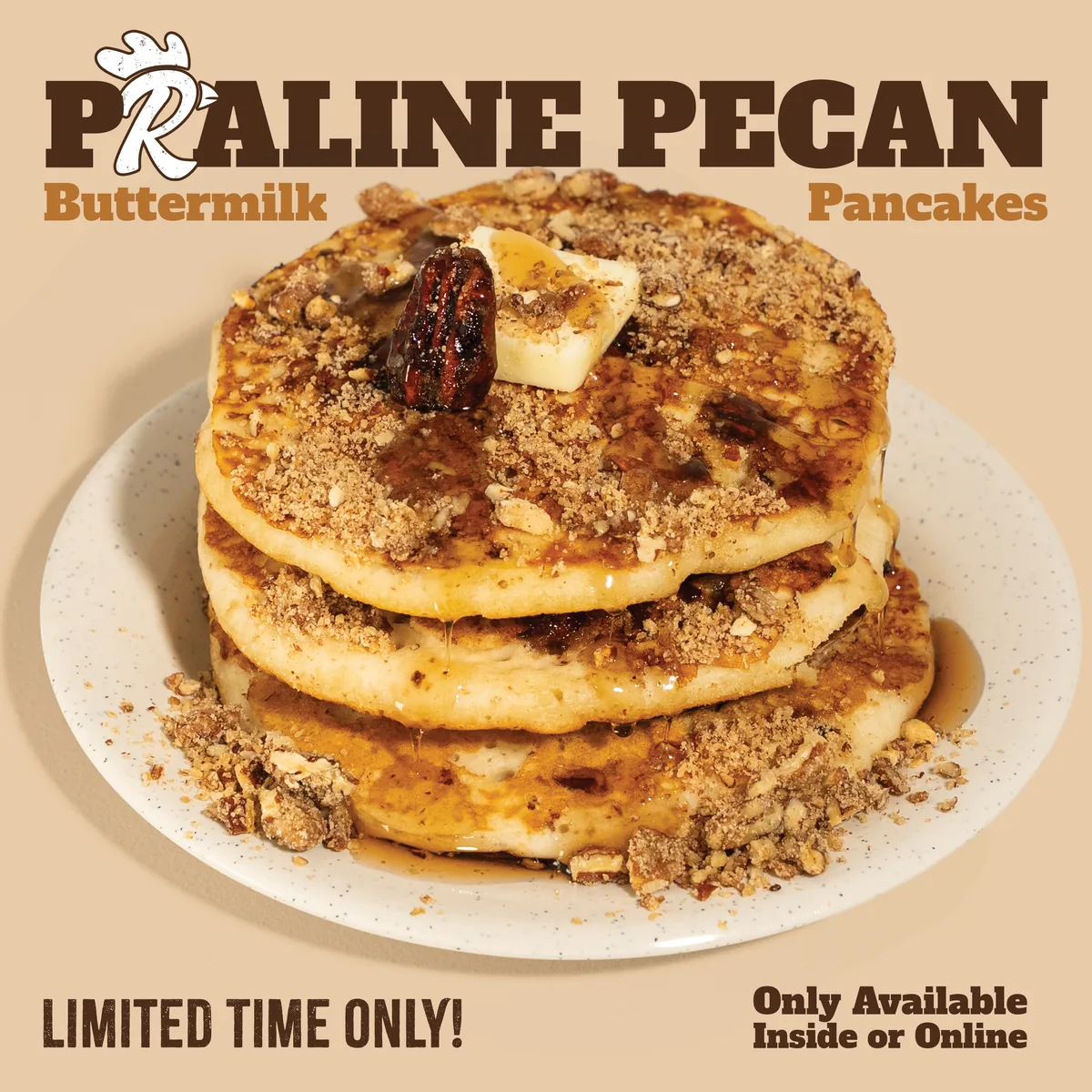 Southern Roost Praline Pecan Pancakes social square