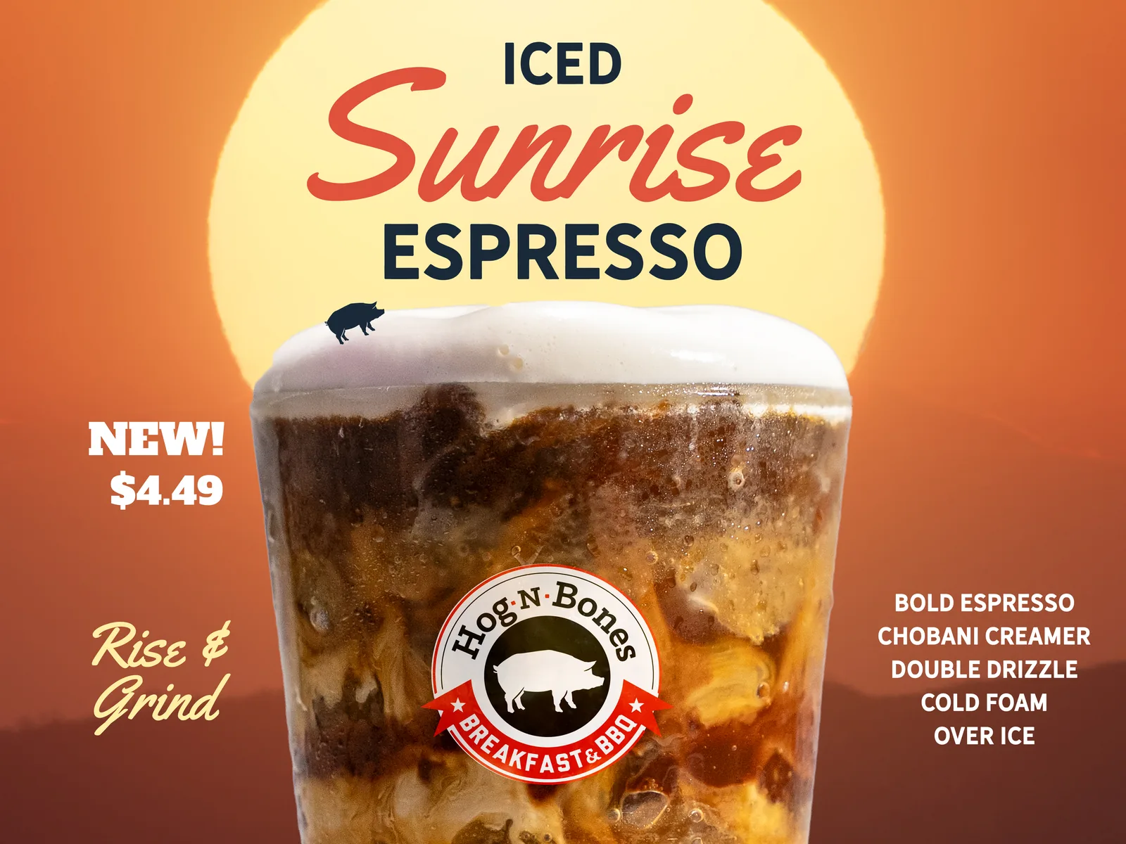 Iced Sunrise Espresso yard sign