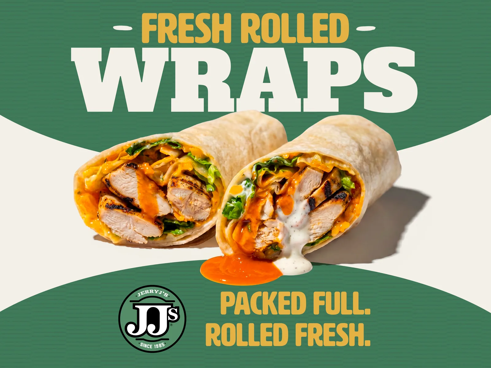 Jerry J's Wraps yard sign