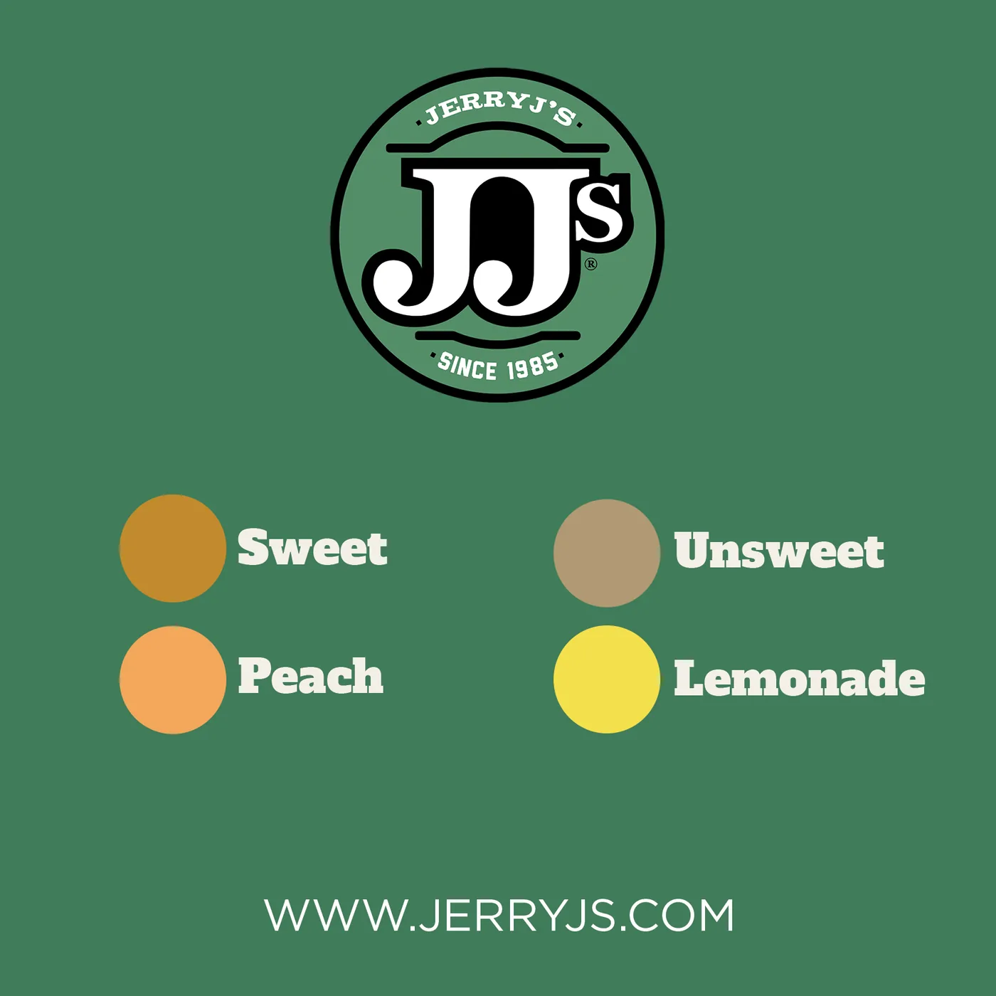 Jerry J's tea and lemonade gallon labels